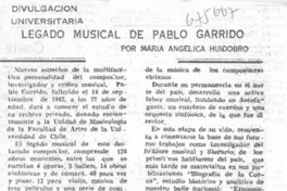 Legado musical de Pablo Garrido