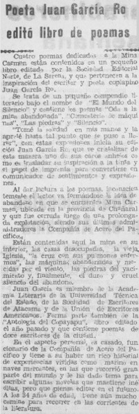 Poeta Juan García Ro.
