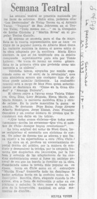 Semana teatral