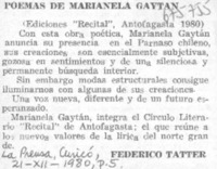 Poemas de Marianela Gaytán