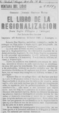 El libro de la regionalización