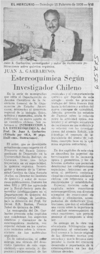 Estereoquímica según investigador chileno.