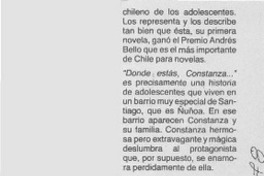 Dónde estás Constanza --"