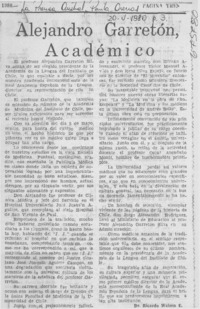 Alejandro Garretón, académico