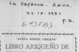 Libro ariqueño de singulares méritos.