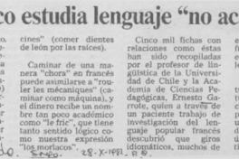 Académico estudia lenguaje "no académico".