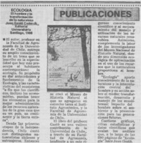 Ecología.
