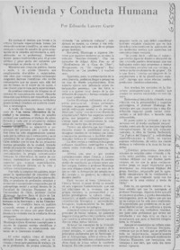 Vivienda y conducta humana