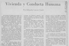 Vivienda y conducta humana