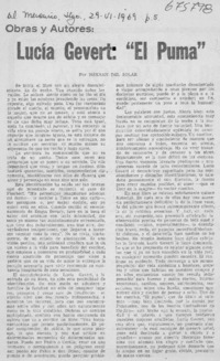 Lucía Gevert, "El puma"