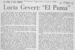 Lucía Gevert, "El puma".