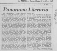 Panorama literario