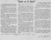 Jinete en la lluvia"