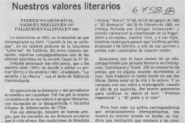 Nuestros valores literarios