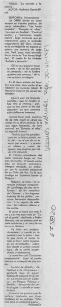 La estrella y la charca"