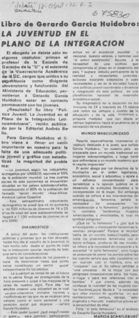 La juventud en el plano de la integración