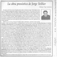La obra prosística de Jorge Teillier