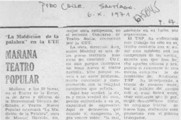 Mañana teatro popular.