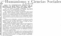Humanismo y ciencias sociales.