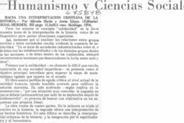 Humanismo y ciencias sociales.
