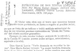Estructura de dos textos lorquianos