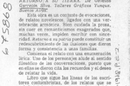 Retorno a su tierra.