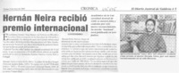 Hernán Neira recibió premio internacional.