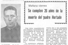 Se cumplen 26 años de la muerte del padre Hurtado.