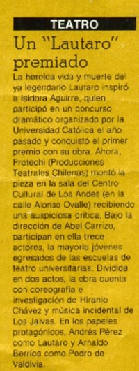 Un "Lautaro" premiado.