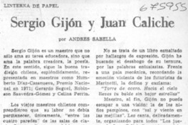 Sergio Gijón y Juan Caliche