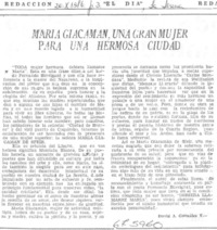 María Giacaman, una gran mujer para una hermosa ciudad