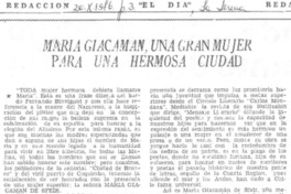 María Giacaman, una gran mujer para una hermosa ciudad