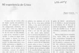 Mi experiencia de Cristo.