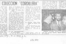 Y la colección "Cordillera".