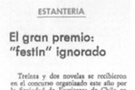 El Gran premio: "festín" ignorado.