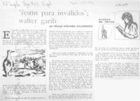 "Festín para inválidos" Walter Garib