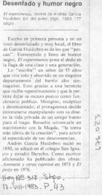 Desenfado y humor negro.