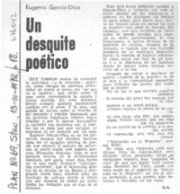 Un desquite poético