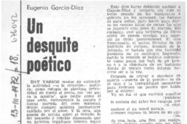 Un desquite poético