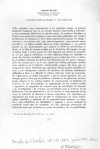 Tradicionalismo y filosofía