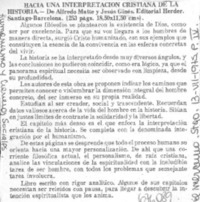 Hacia una interpretación cristiana de la historia.