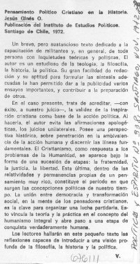 Pensamiento político cristiano en la historia
