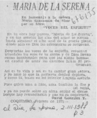 María de La Serena