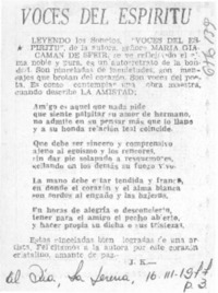 Voces del espíritu.