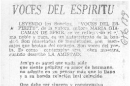 Voces del espíritu.