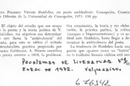 Vicente Huidobro, un poeta ambivalente