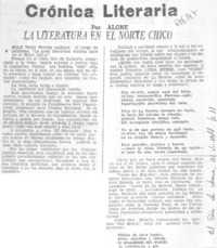 La literatura en el norte chico