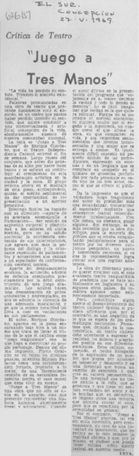 "Juego a tres manos"