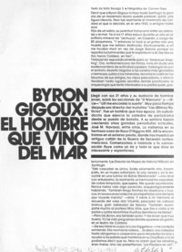 Byron Gigoux, el hombre que vino del mar