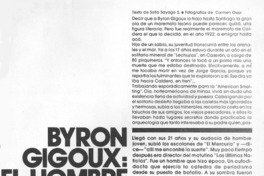 Byron Gigoux, el hombre que vino del mar